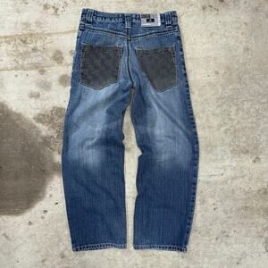 Vintage Y2K south pole monogram back pocket 00s denim pants